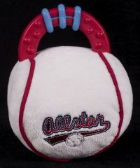 Carters All Stars Mirrored Plush Baseball Rattle Lovey